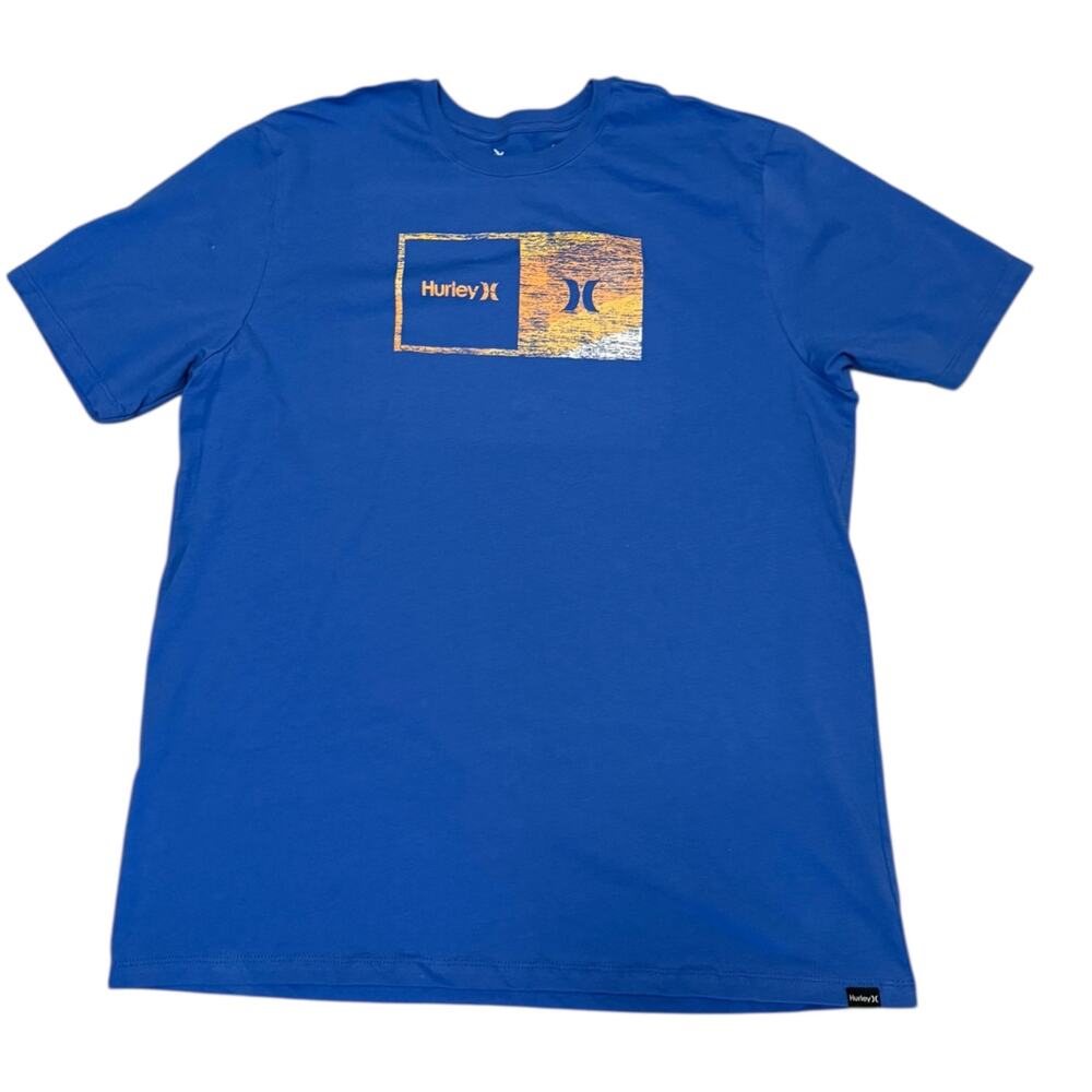 Hurley Blue Ultra Soft Everyday Cotton Tee T Shirt Size Large